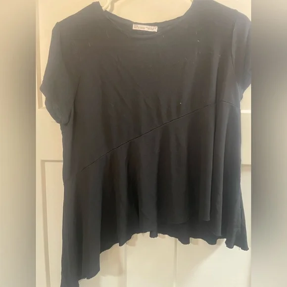 Zara Women’s Tee Angled Cut Top - Picture 3 of 4